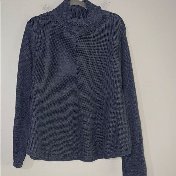 Monterey Bay Blue Turtleneck Sweater Relaxed Fit - Picture 1 of 9